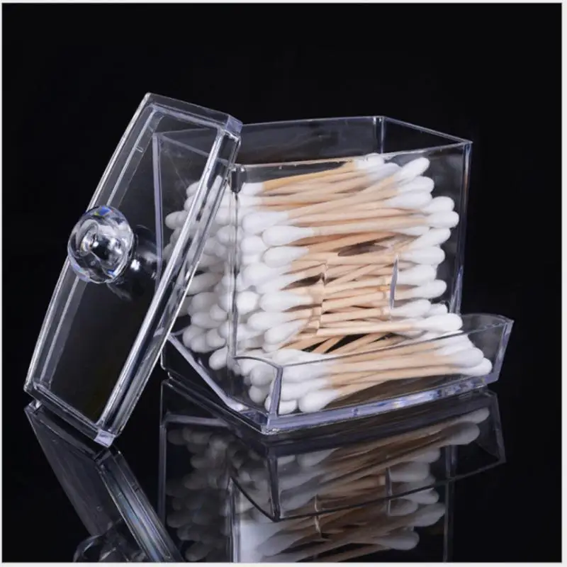 

Hot Money! Acrylic Cotton Swab Storage Box Makeup Remover Cotton Crystal Storage Box Household Plastic Jewelry Box Storage Box