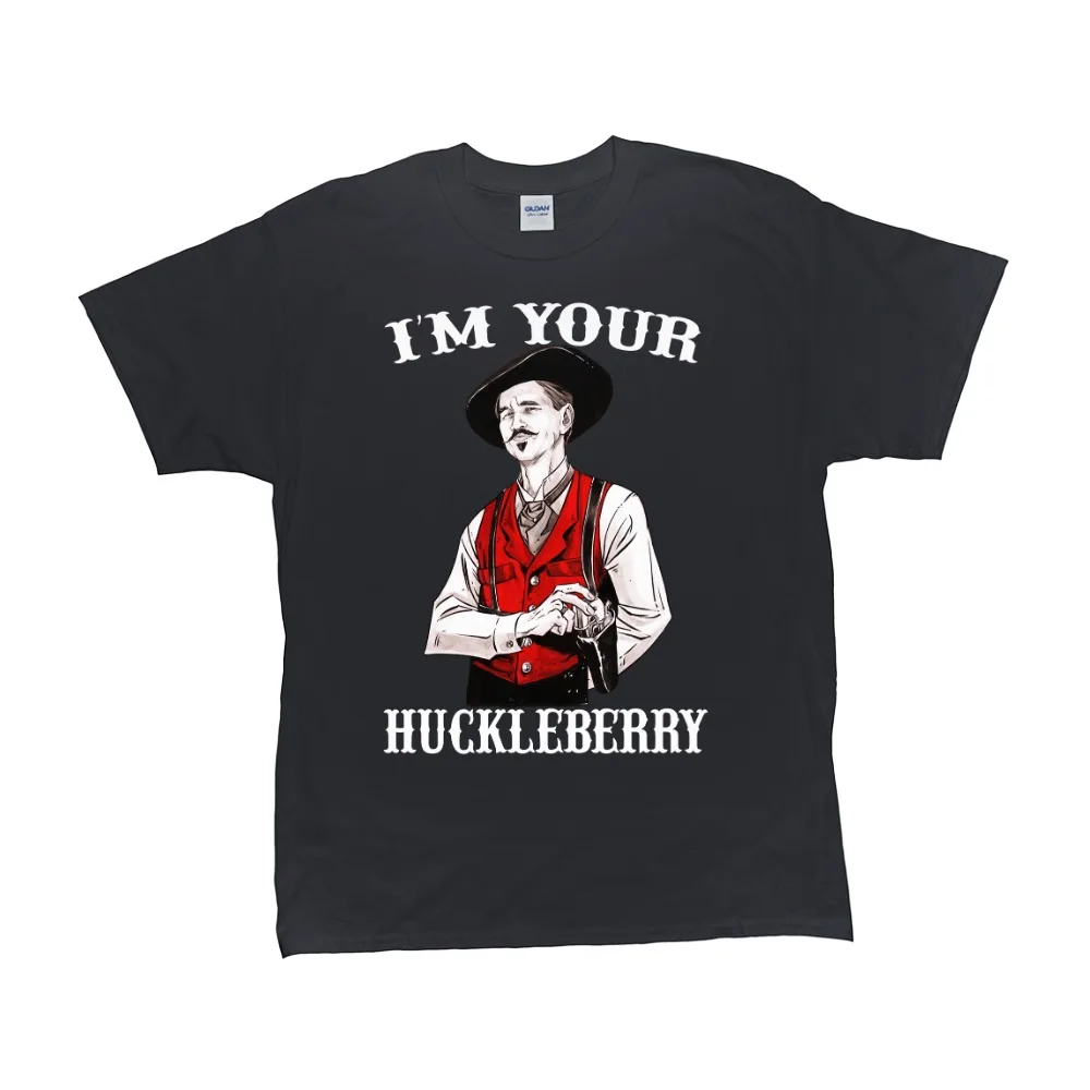 Doc Holliday: I'M Your Huckleberry (черная версия) Футболка | Мужская одежда