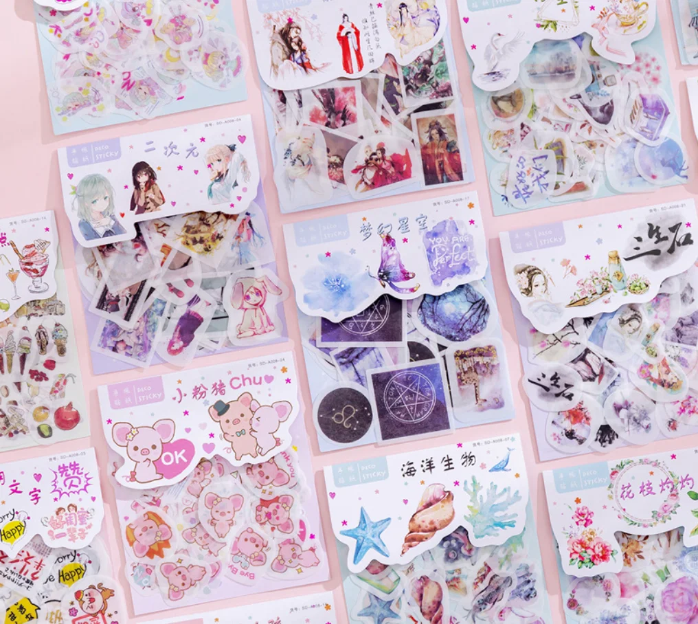 40 шт. kawaii bullet journal стикеры листы милый корейский планировщик этикетка