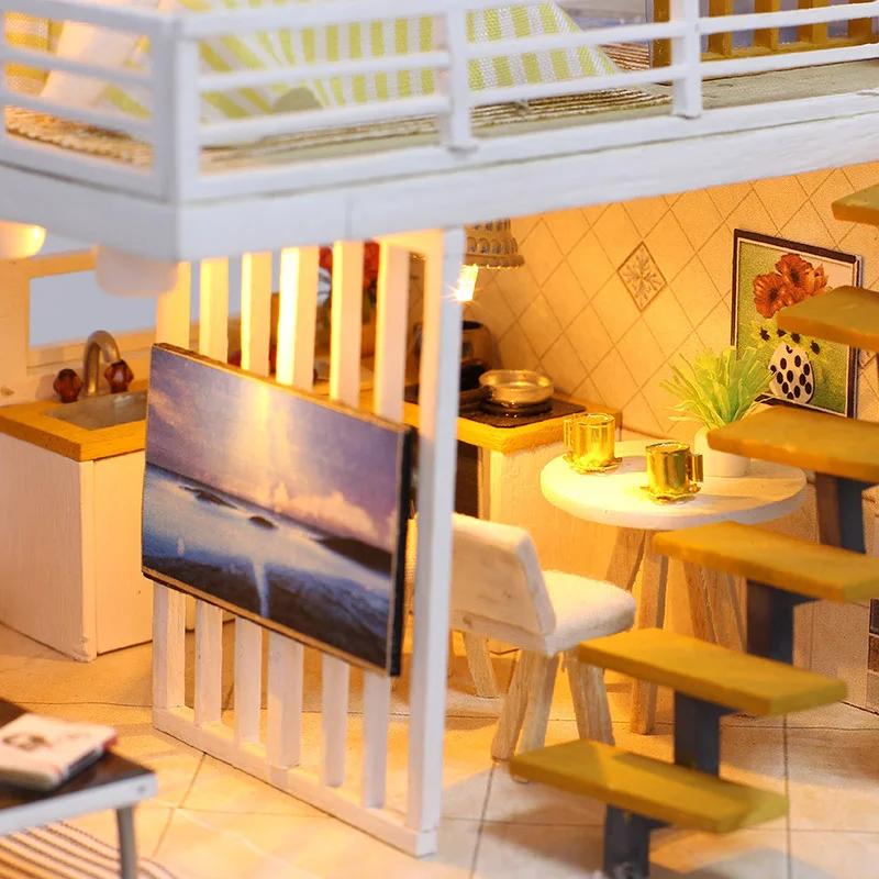 

Diy Miniature Wooden Doll House Furniture Kits Toys Handmade Craft Miniature Model Kit Dollhouse Toys Gift For Children