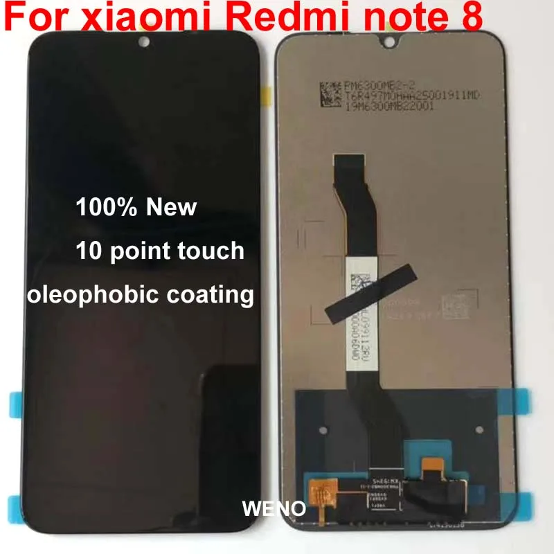 ЖК-дисплей для Xiaomi Redmi Note 8, Замена ЖК-экрана для Redmi Note8, сенсорный ЖК-экран+ Инструменты+ двойная лента