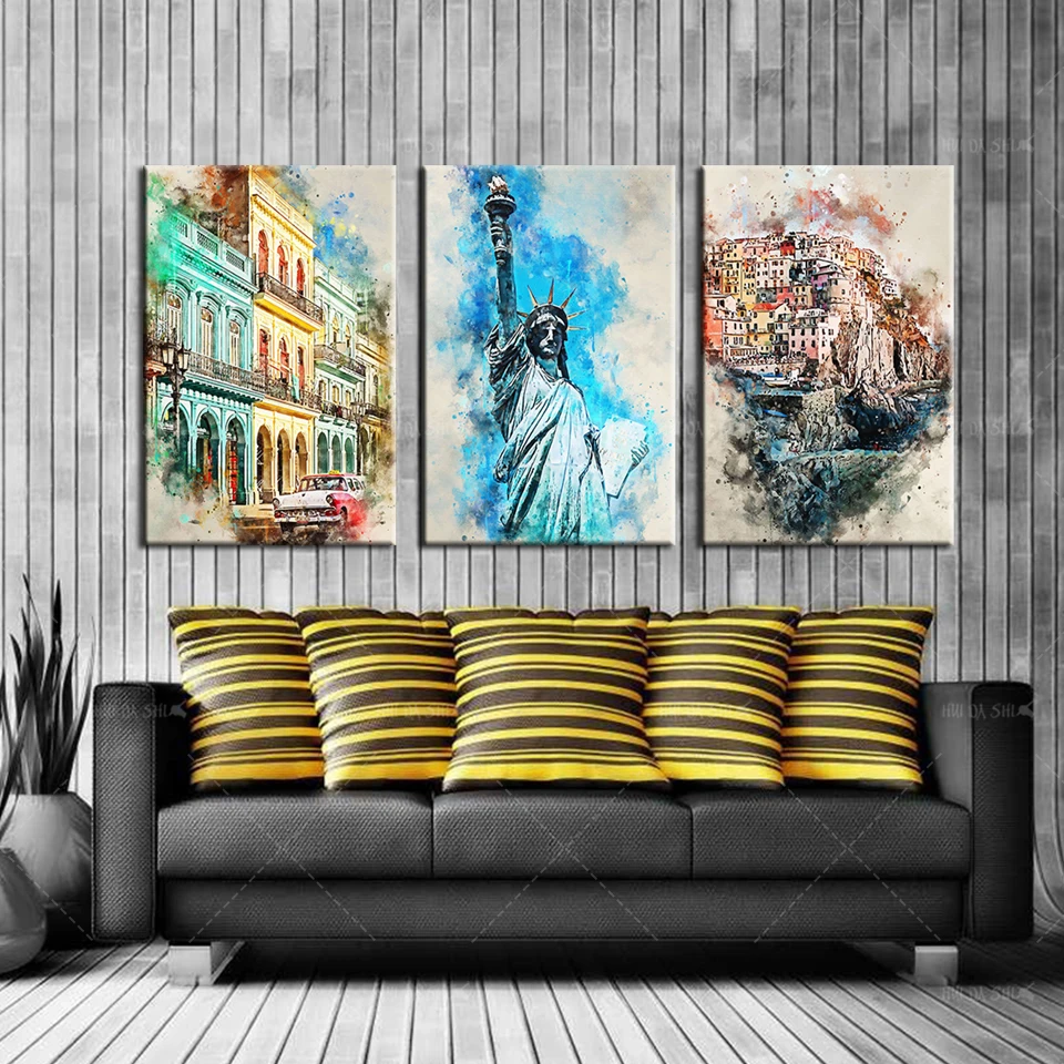 

Nordic Abstract Painted World Famou Iconic Landscape Wall Art Canvas Painting Nordic Wall Art Art Poster Print Wall Living Room