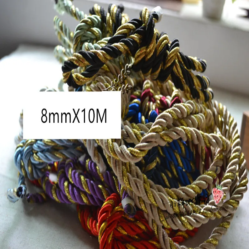 8 мм * 10 м шнур синий зеленый vstring канат витой веревки 3 акции Tisheng цветной ручной
