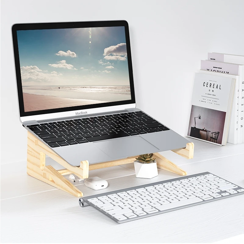 

Universal Laptop Stand Wood Cooling Bracket Notebook Computer 11-15inch for Macbook Pro Air IPad Pro Wooden Holder Mount Stands