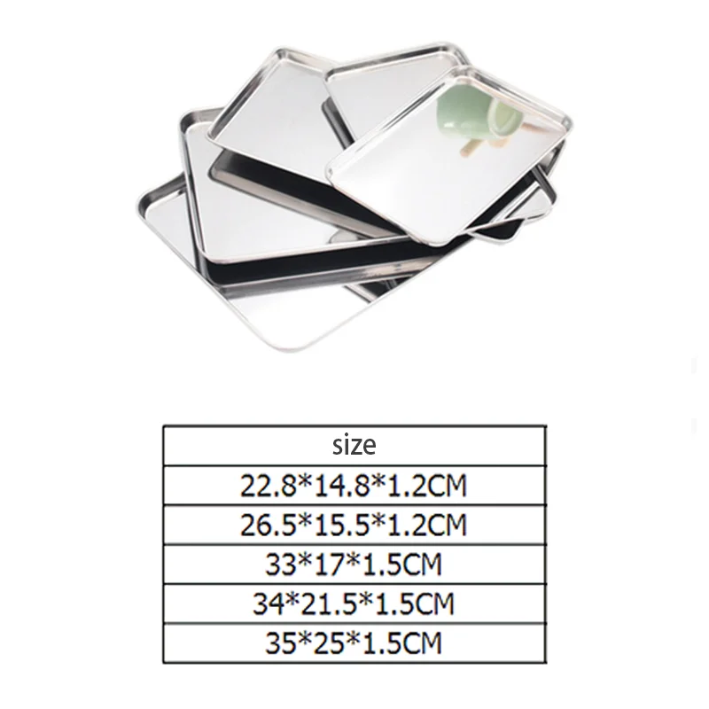 Прямоугольный поднос для фруктов из нержавеющей стали | Дом и сад