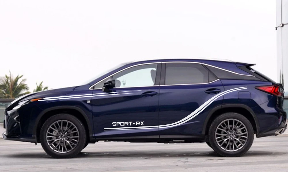 2 шт. автомобильные наклейки боковые полосы авто виниловые наклейки для Lexus IS250 RX300 UX Спортивное украшение Стайлинг Тюнинг автомобиля аксессуары