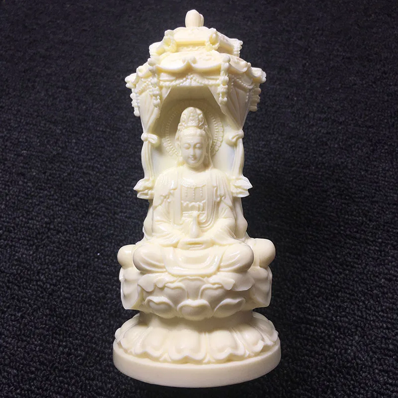

Ivory Fruit Carving Saint Stupa Three Holy Pagoda Ornaments Car Desktop Wooden Crafts Figurines Miniatures Ornaments Collectable