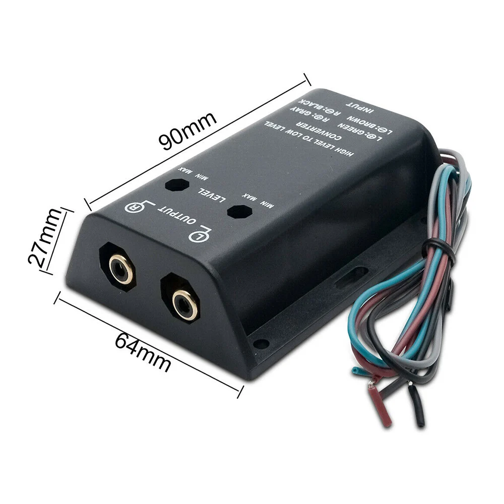 

For Car Amplifier Subwoofer Car Stereo Audio RCA Converter Speaker High to Low Level Line Output Converter Wiring