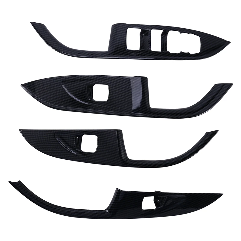 

4Pcs Carbon Fiber Car Door Window Switch Cover for Buick Encore S 2020 Door Armrest Window Lift Panel Cover
