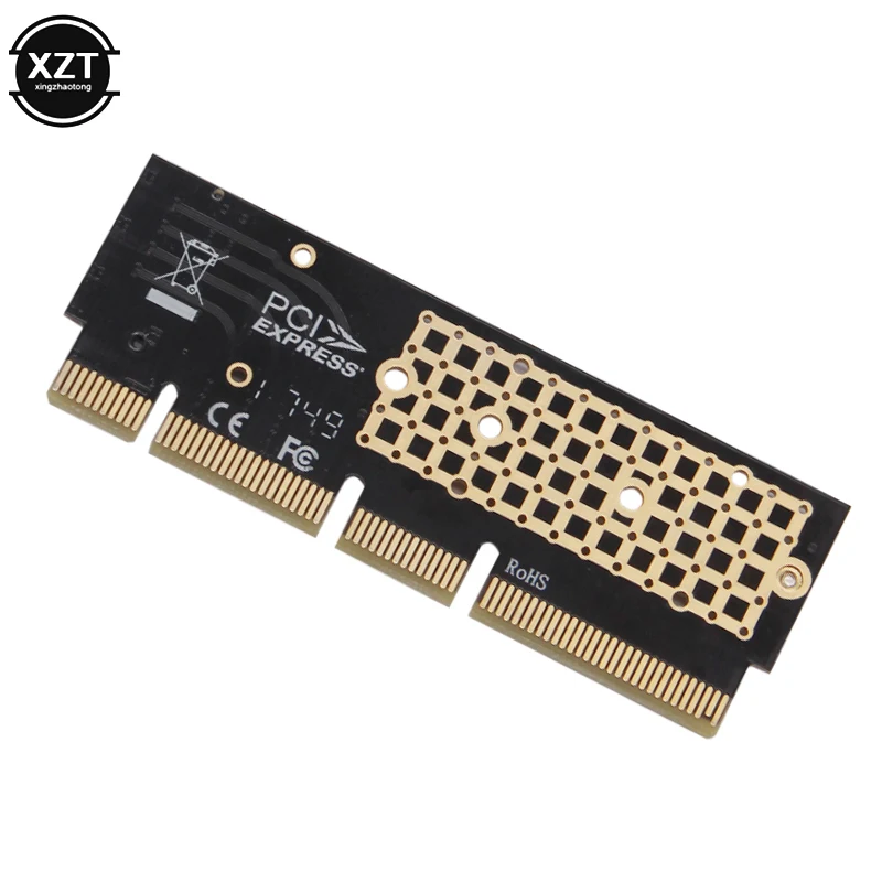 Адаптер M.2 NVMe для SSD-накопителя на карту PCIe M2 Key M драйвер с силиконовой охлаждающей
