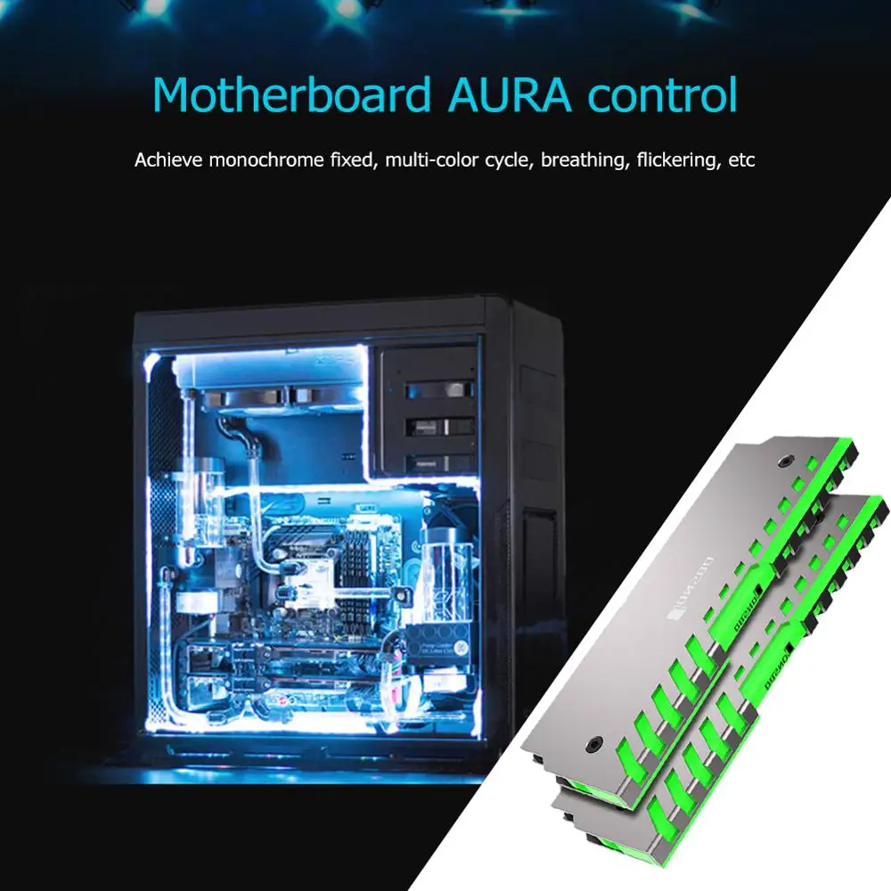 Jonsbo NC-2 2 шт. RGB цветные охлаждающие жилеты с памятью 256 цветов автоматическое
