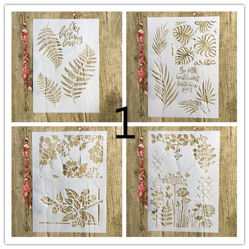 4pcs / set A4 letter of the alphabet Stencils Painting Coloring Embossing Scrapbook Album Decorative Template paper card wall | Канцтовары
