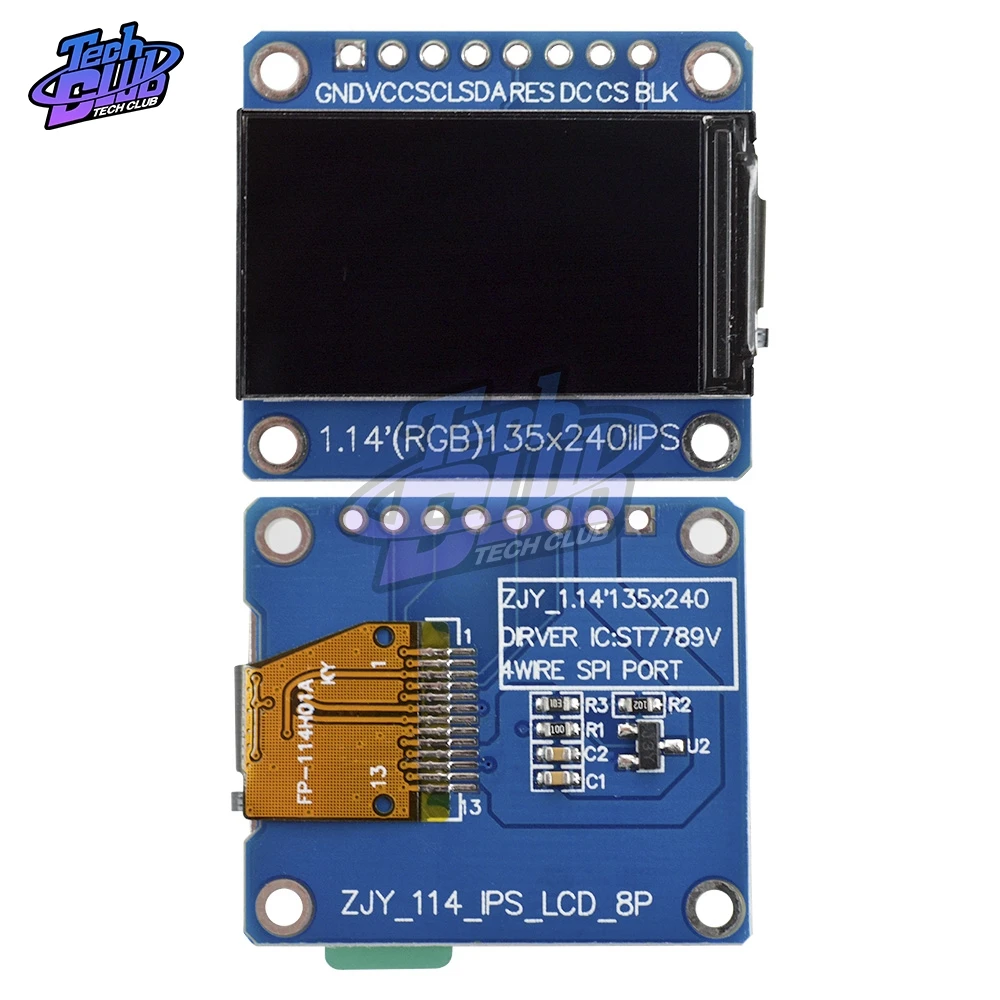 1,14 дюймов ips OLED дисплей модуль ЖК-экран 135*240 RGB TFT для Arduino ST7789 ЖК-плата SPI полноцветный HD OLED 8pin DIY