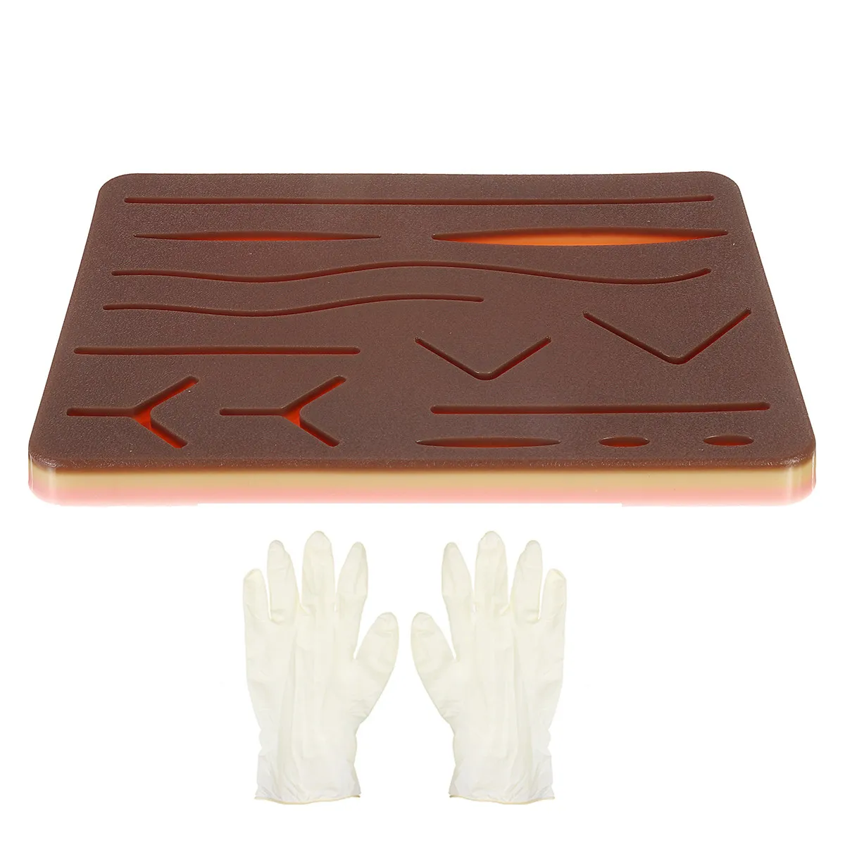 25 шт. хирургический шов Тренировочный Набор кожи для практики наложения швов Модель Тренировочный Коврик иглы ножницы набор инструментов медицинское обучение - Цвет: E