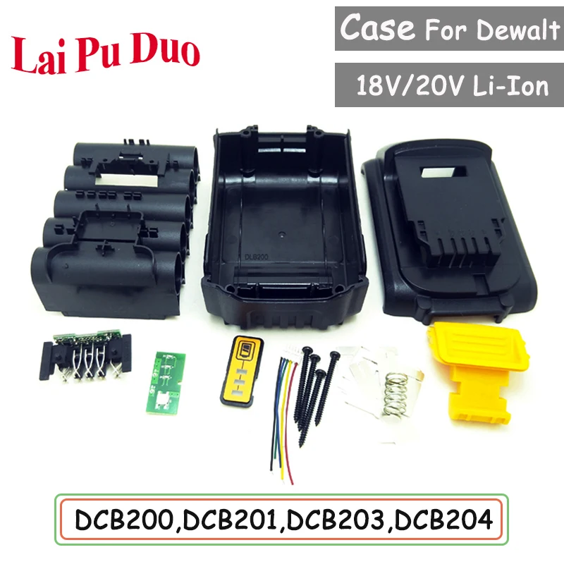 Набор инструментов для Dewalt 18V 20V батарея Замена пластиковый чехол 3.0Ah 4.0Ah DCB201 DCB203