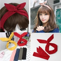 2021 hair accessories retro female bow headband top cross hair accessories personality fashion female headscarf girls