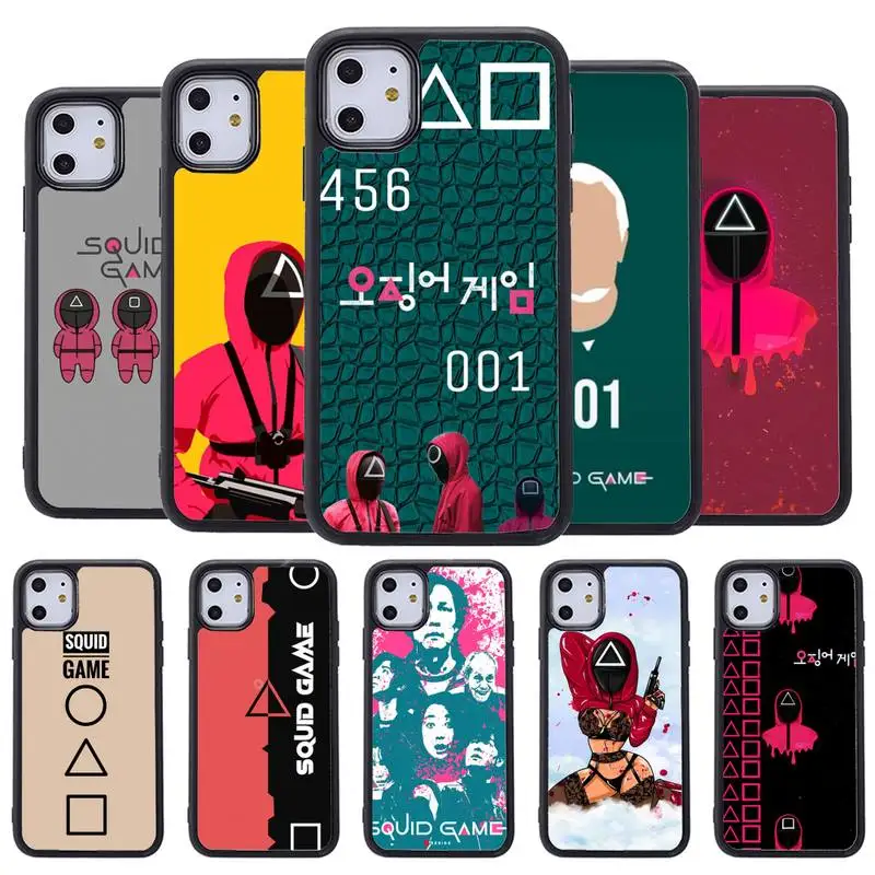 

Funny Squid Game Phone Case for iphone 11 12 13 pro se 20 max xr xs x 7 8 6s plus mini Fundas cover PC&TPU