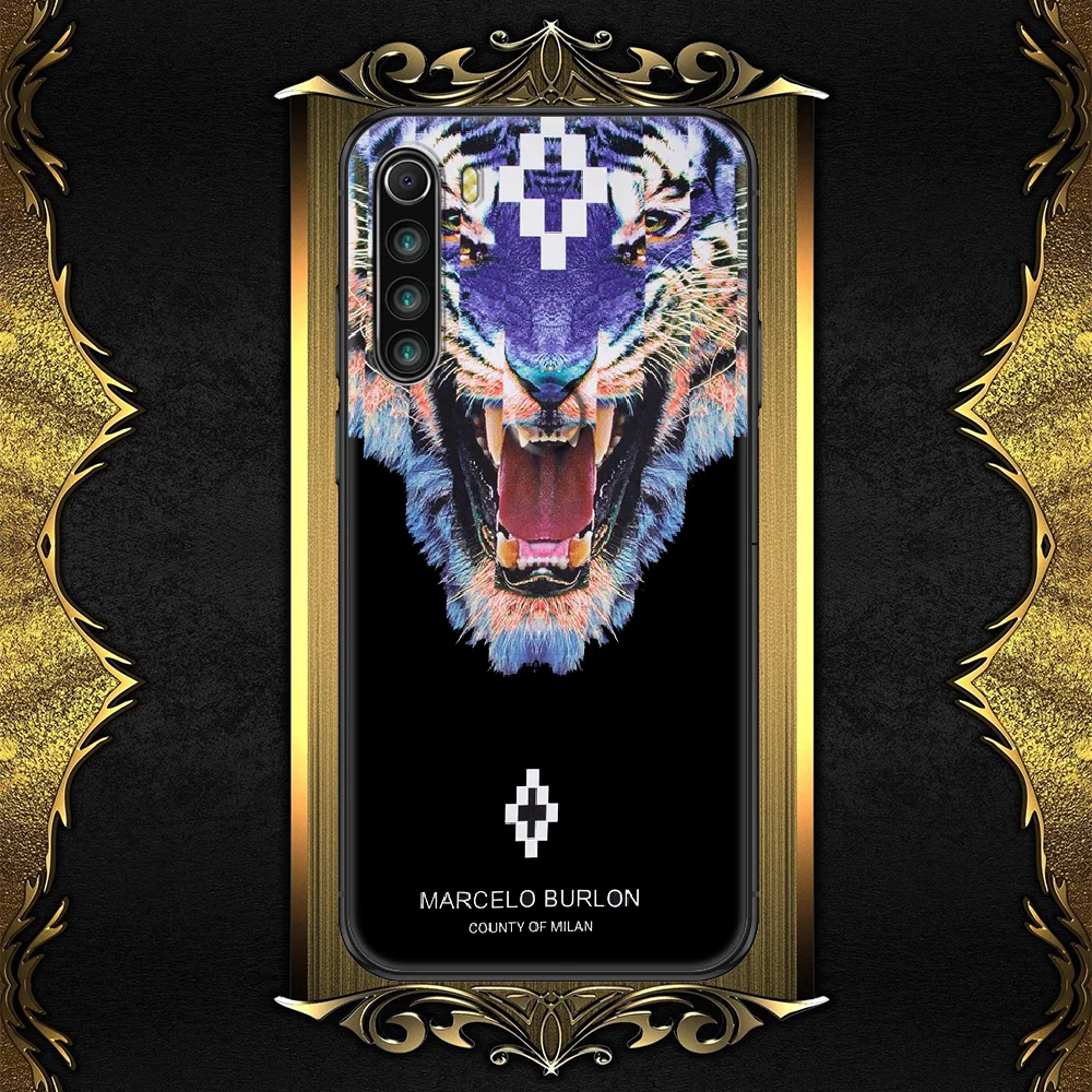 

Luxury Marceloes Brand Burlones Phone case For Xiaomi Redmi Note 7 7A 8 8T 9 9A 9S 10 K30 Pro Ultra black 3D cover pretty back
