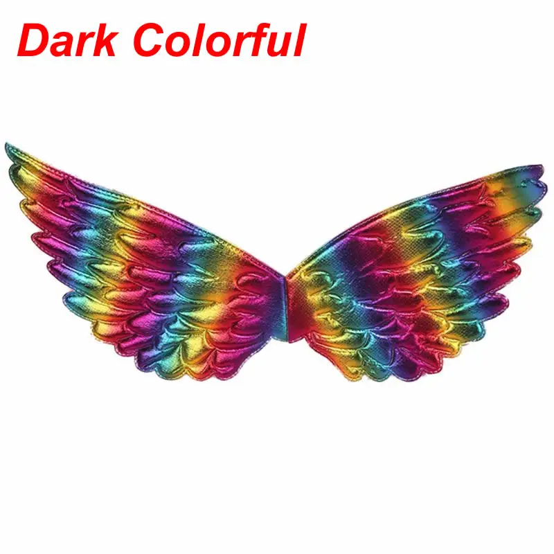 Dark Colorful Детские костюмы с крыльями бабочки на ремешке для костюмированной вечеринки; реквизит для шоу - Цвет: Dark Colorful