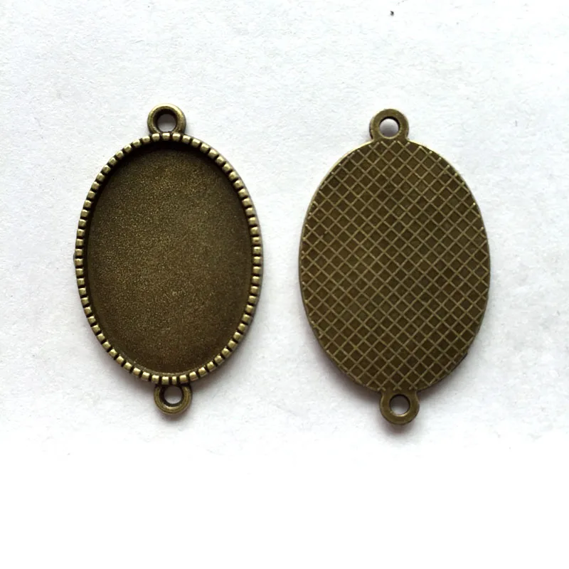 

5pcs/lot Oval Necklace Pendant Setting Antique Bronze Silver Glass Cabochon Blank Base Supplies for Jewelry T193 T19