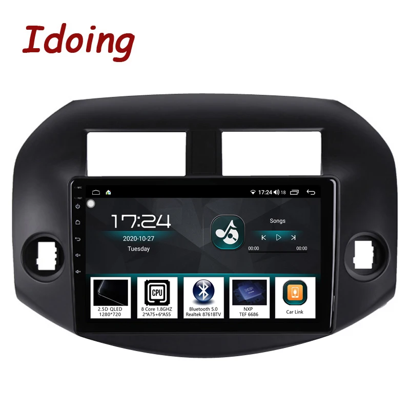 Idoing 10 2 &quot4G + 64G 2.5D QLED Восьмиядерный автомобильный Радио Android мультимедийный плеер