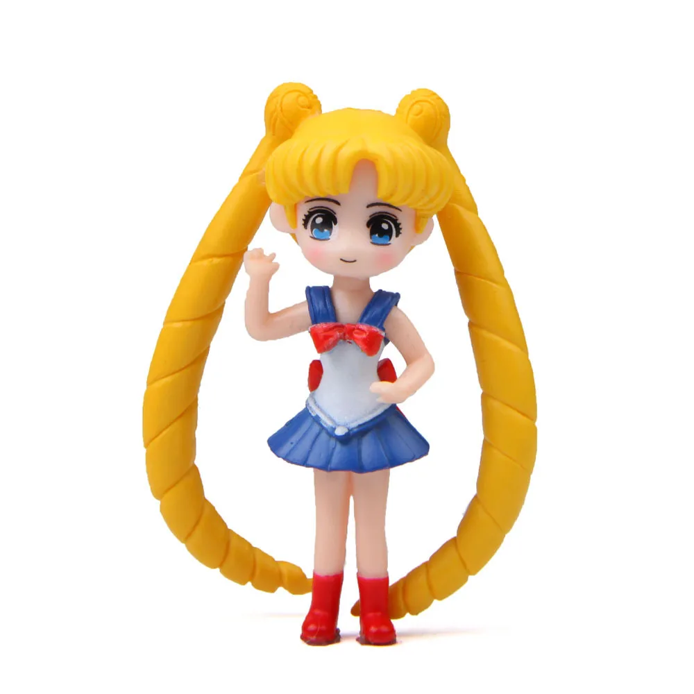 6 шт./компл. Сейлор Мун Цукино Usagi принцессы серинити ПВХ Фигурки Коллекционная