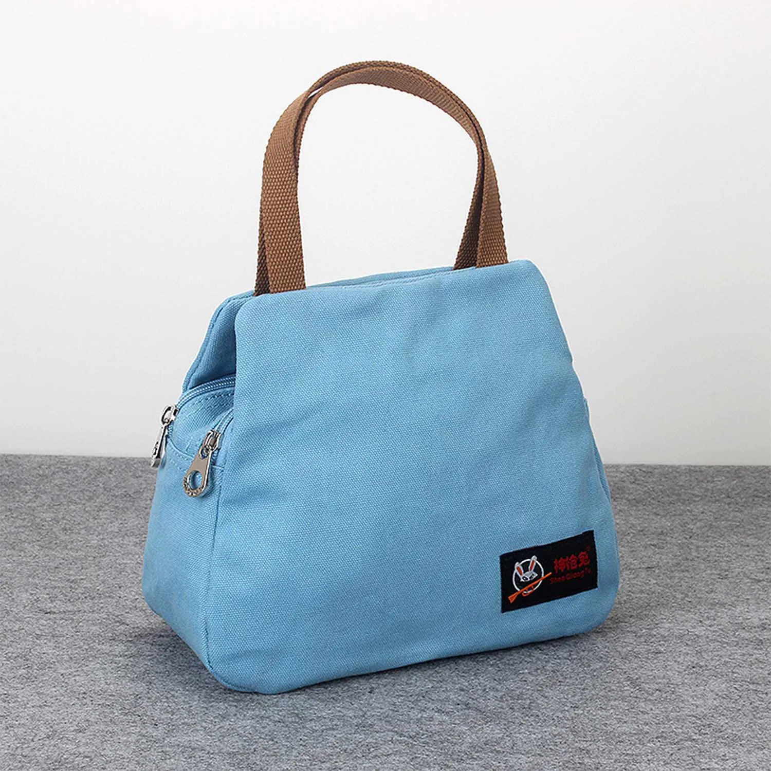 Fashion Women Shoulder Bag Canvas Shopping Bags Multifunction Portable Female Handbag Large Capacity Messenger Bag Durable Solid