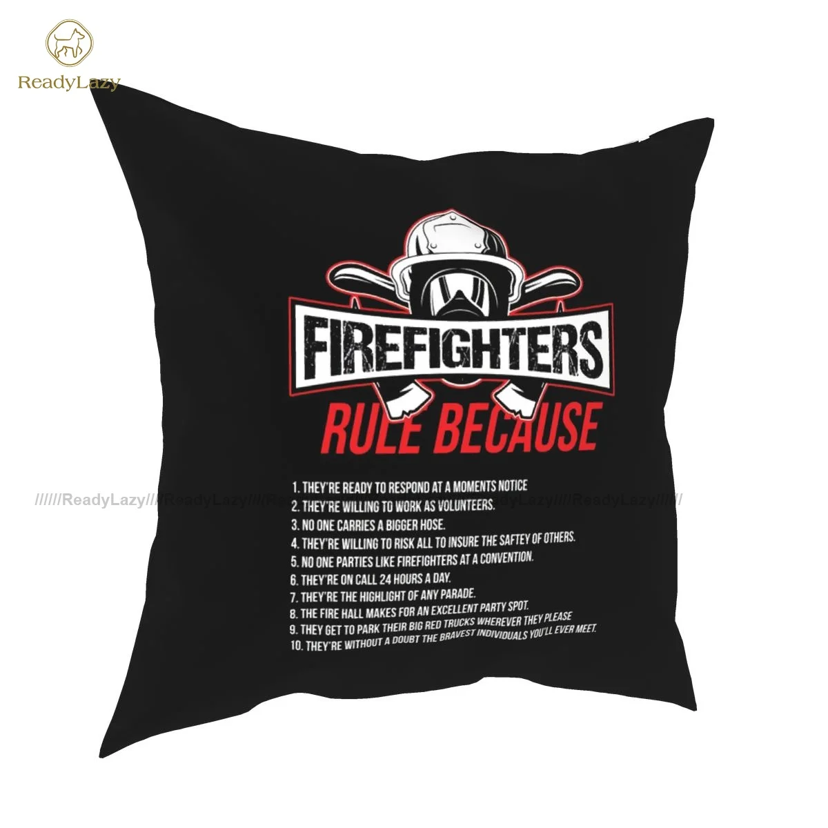 

Firefighter Pillow Case Summer Soft Pillowcase Polyester Cushion Zipper Cover