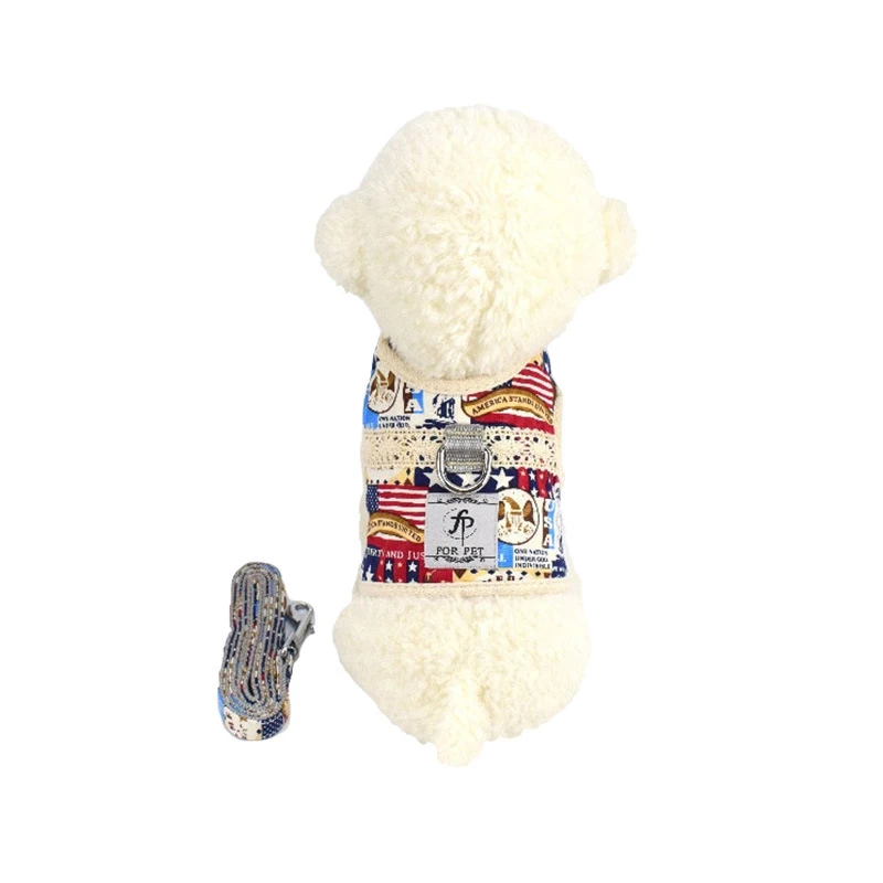 

Bohemian dog clothes For Small Medium Dog Cat Collar No Pull Mesh Pet Supplies