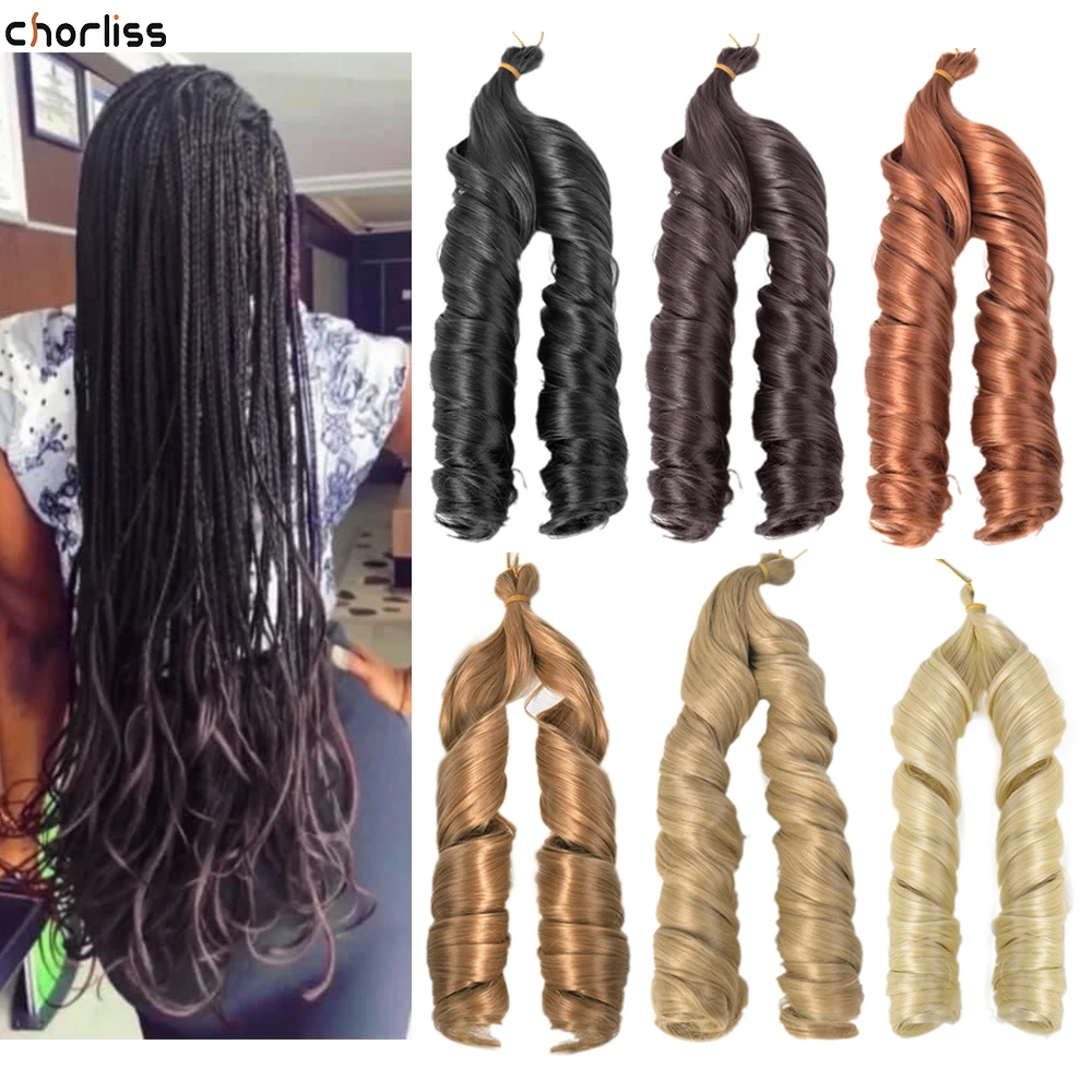 

Chorliss Spiral Curls Synthetic YaKi Hair Bundles Loose Wave Braiding Hair Crochet Braids Blonde Freetress Wavy HairExtension