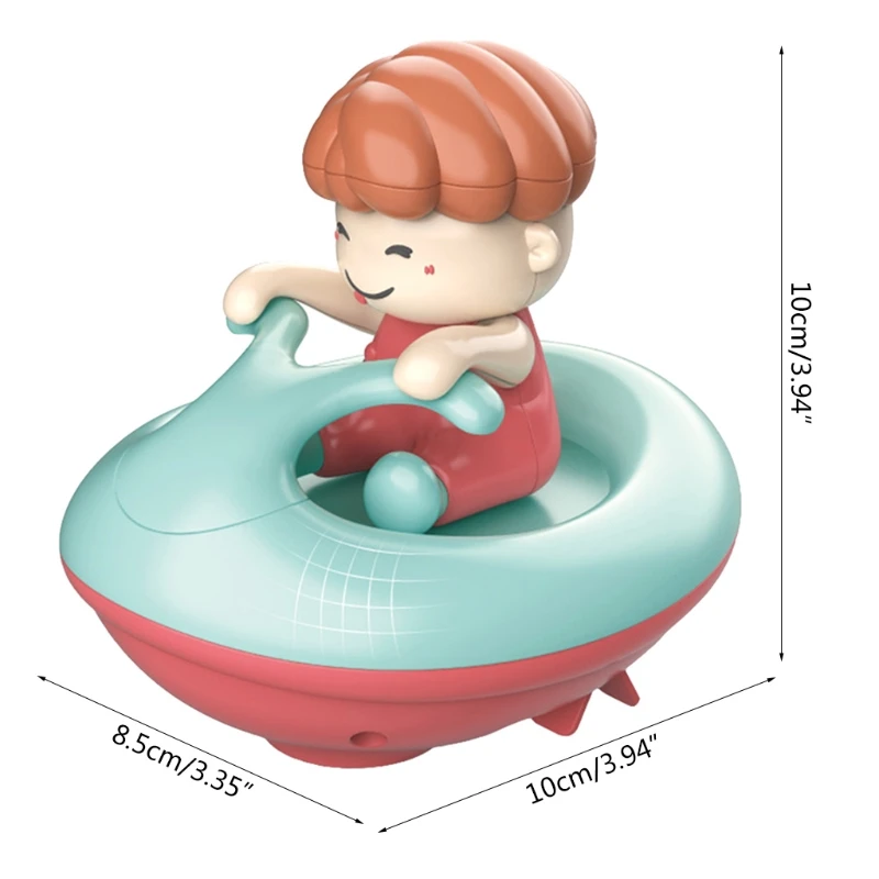 

Игрушка для ванны T5EC для помещений, водная плавающая заводная яхта, миниатюрная мультяшная скоростная лодка, строительная игрушка для дете...