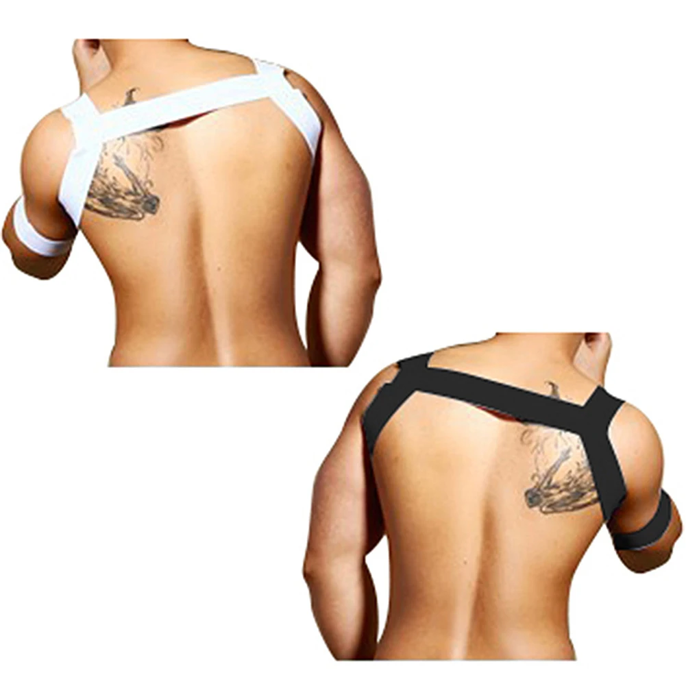 Для мужчин сексуальные нейлоновые нагрудный ремень для тела эластичный плечевой