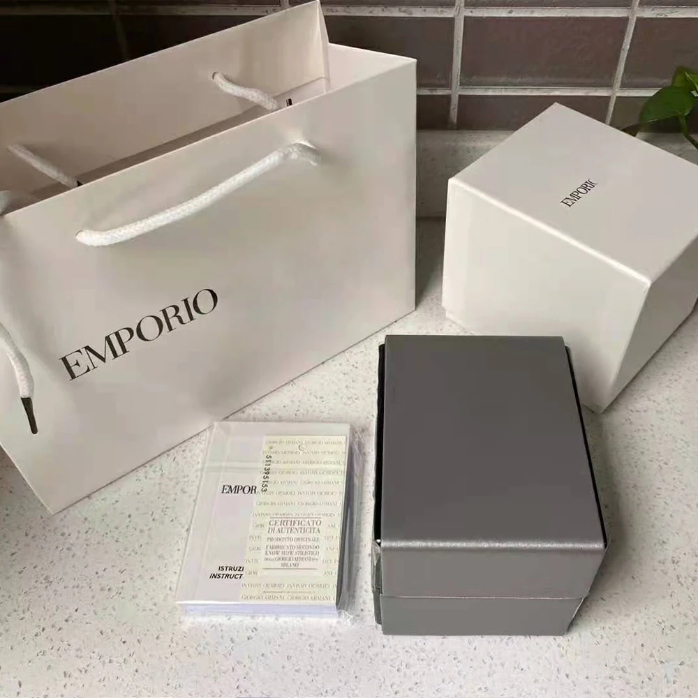 

AR original watch box Black classic MAN watch box Gypsophila packaging box gift box invoice tote bag