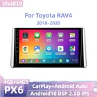 Dasaita Android 10,0 автомобильное радио GPS для Toyota RAV4 2018 2019 2020 мультимедийный плеер DSP CarPlay 10,2 