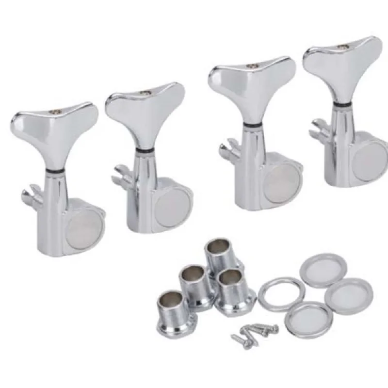 4 пары 4R хромовые Колки для бас гитары головки машины тюнинга tuning pegs bass tuners