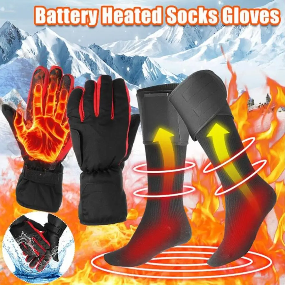 

Unisex Intelligent Cycle Electric Battery Heated Cotton Waterproof Gloves Thermal Winter Warmer Heater For Cycling