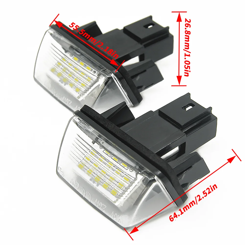 

High Quality 2Pcs 18 LED License Plate Lights Lamp For Peugeot 206 207 307 308 406 Citroen C3/C4/C5/C6