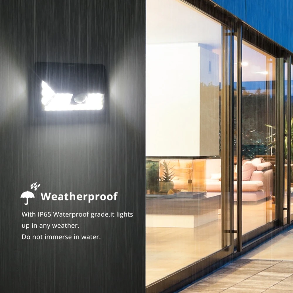 СВЕТОДИОДНЫЙ Уличный настенный светильник на солнечной батарее перезаряжаемый