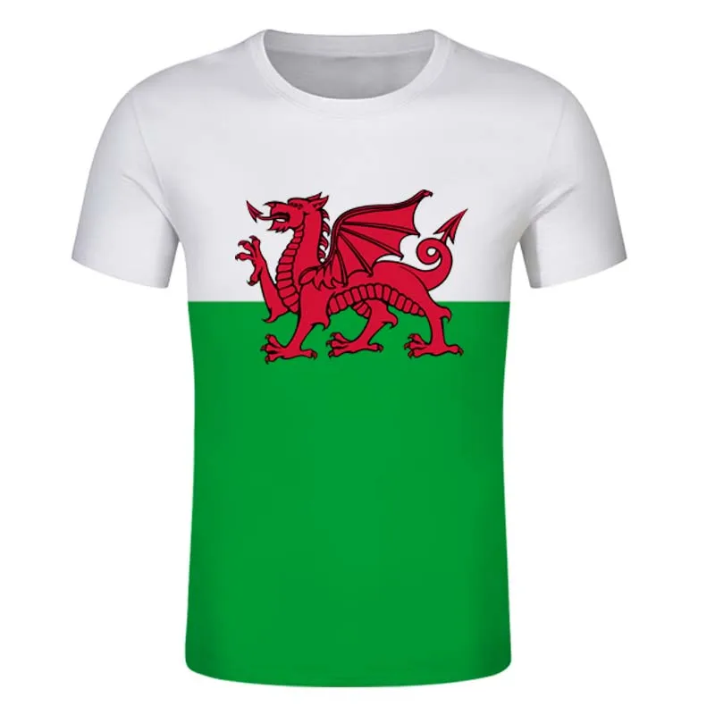Мужская футболка с надписью Cymru логотипом кельтского регби на заказ флагом
