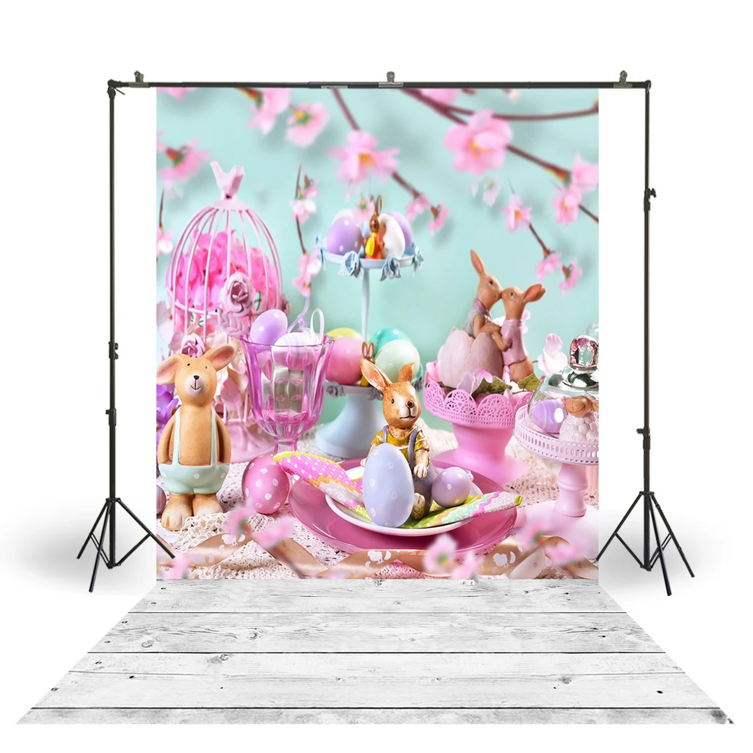 

HUAYI Photography Backdrop Newborns Baby Birthday Studio Photo Background Easter Day Rabbit Eggs Holiday Photo Backdrops XT-6325