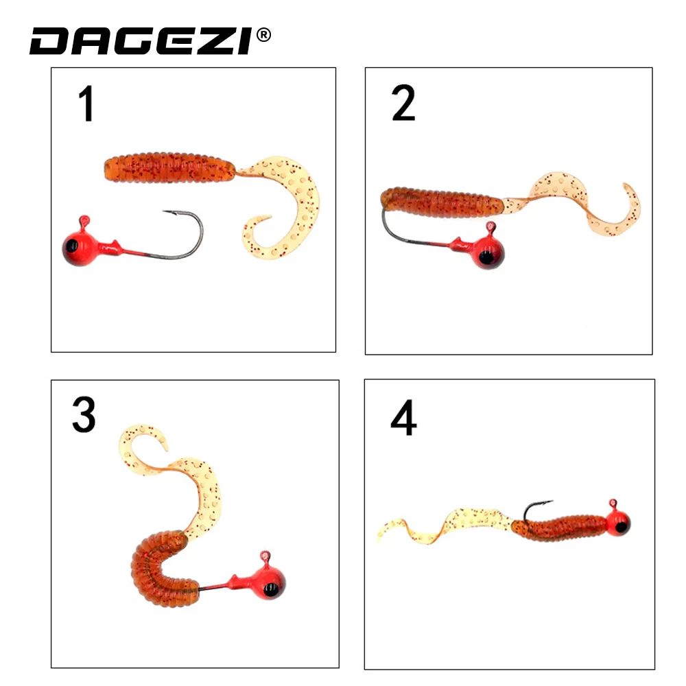 DAGEZI 6 5 см мягкая Рыболовная Приманка 10 шт./лот светящаяся искусственная приманка