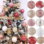 5 шт. 8 см Рождественский подвесной шар, Рождественская елка, Новогоднее украшение для вечерние, блестящие уникальные феи, украшения для праздника, платья, поставки
