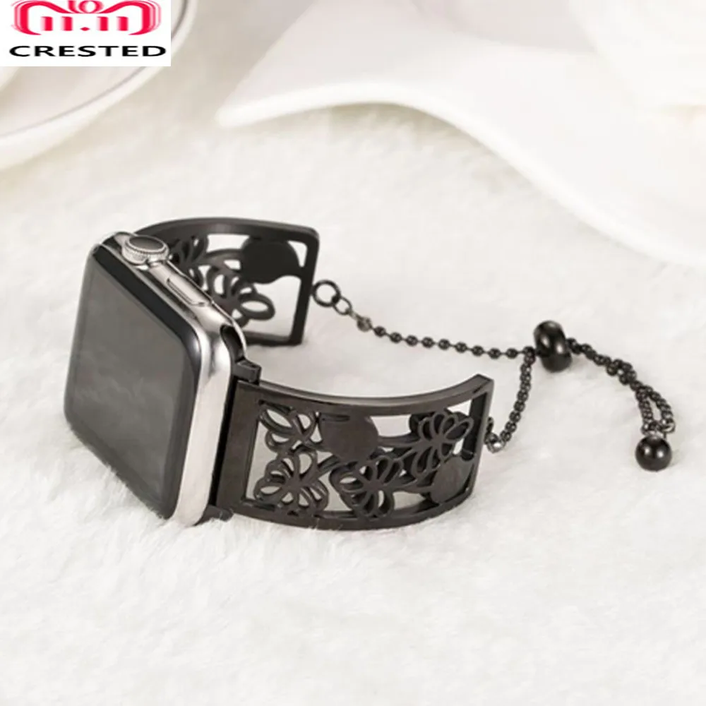 

Diamond Strap For apple watch band 44mm/40mm 42mm 38mm Iwatch stainless steel Bracelet watchband apple watch band 4 3 5 se 6