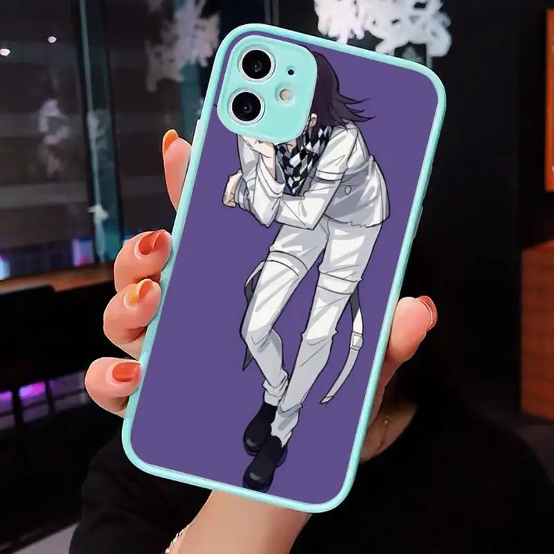 

kokichi ouma Phone Cases Matte transparent For blue iPhone 12 Mini 11 Pro XR XS Max 7 8 Plus X Back Cover