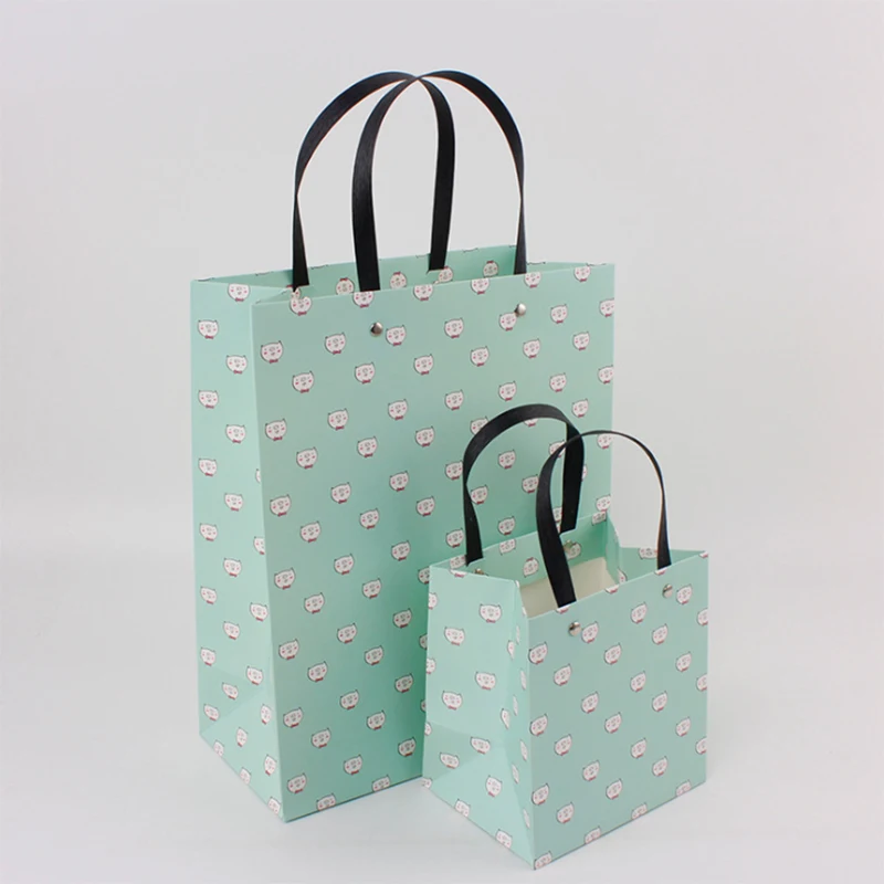 Wholesales 500pcs/lot New Style Custom Laminated High Quality Luxury Paper Shopping Bag with Leather Handle for Gifts Clothes | Багаж и