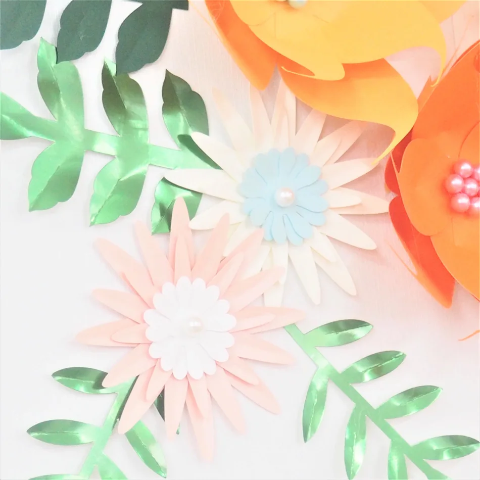 

Handmade Fleur DIY Paper Flowers Set Name Sign Kit Nursery Wall Decorations Baby Shower Backdrop Girls Nursery Wall Flower Decor