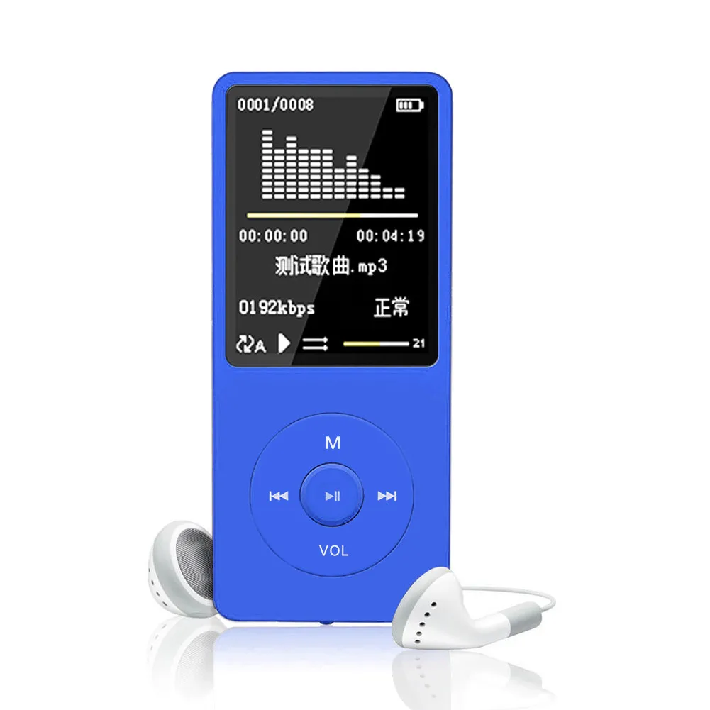 8 ГБ 70 часов воспроизведения MP3 MP4 без потерь Звук Музыкальный плеер FM рекордер TF