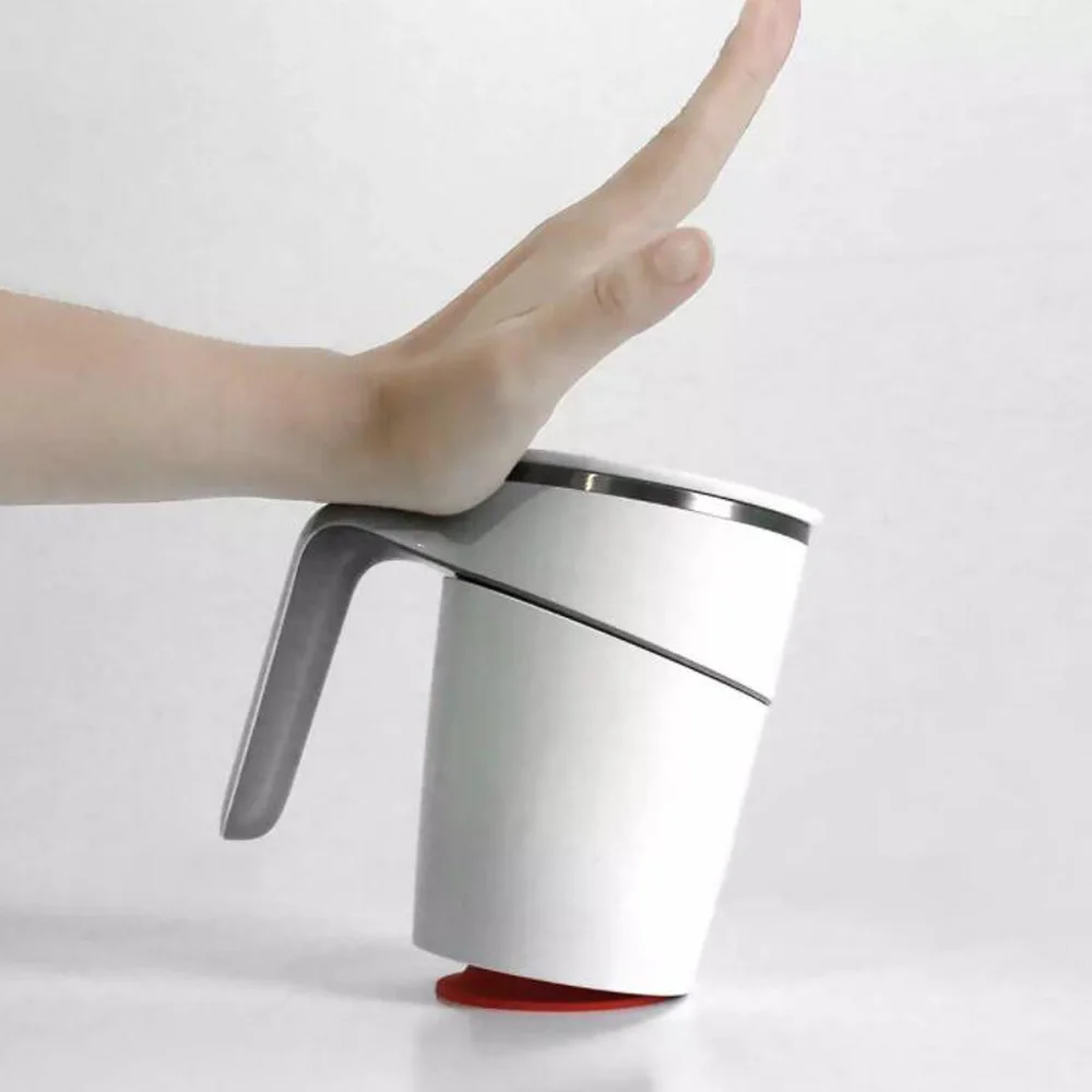

Not Pouring Cup Magic Sucker Splash Proof Nonslip Mi ABS Double Insulation 304 Stainless Thermos HomeTea Mug Fiu Elegent