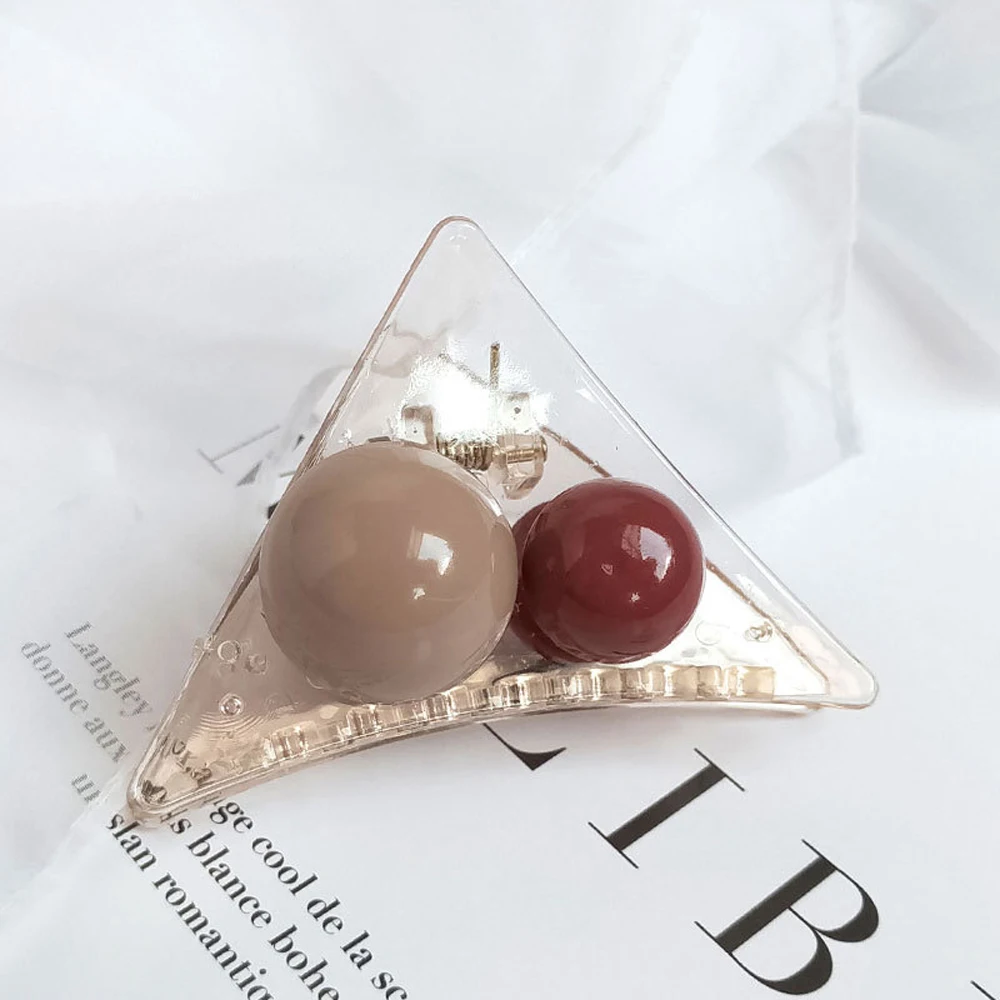 Когти для волос Красочные акриловые большие шпильки треугольник захват клип