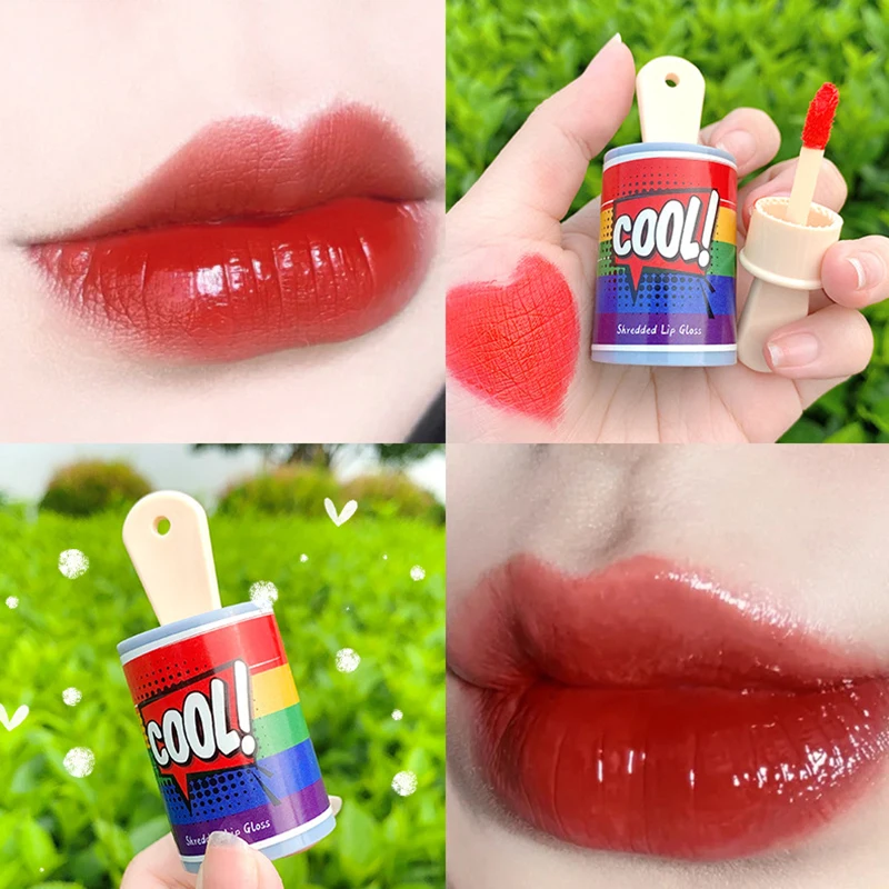 

Lipstick Pink Vintage Red Barrel Lipstick Creative Ice Cream Lip Glaze Moisturizing Lip Gloss Cute Student
